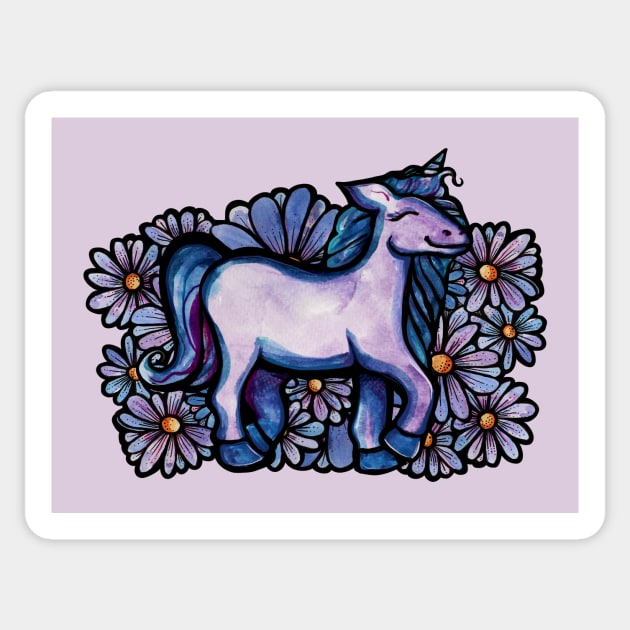 Purple Unicorn Sticker by bubbsnugg